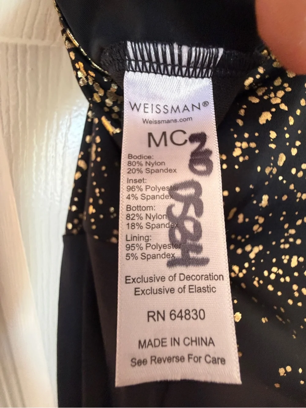 Weissman MC Metallic Gold and Black Sequin Long-Sleeve Jumpsuit